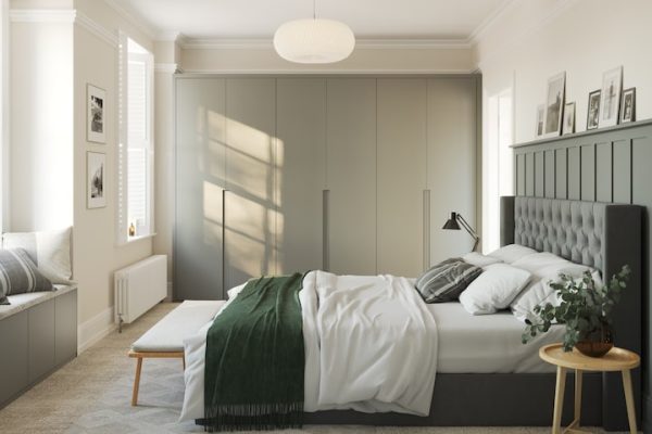 Sculpt Silver Grey-bedroom fitted wardrobe